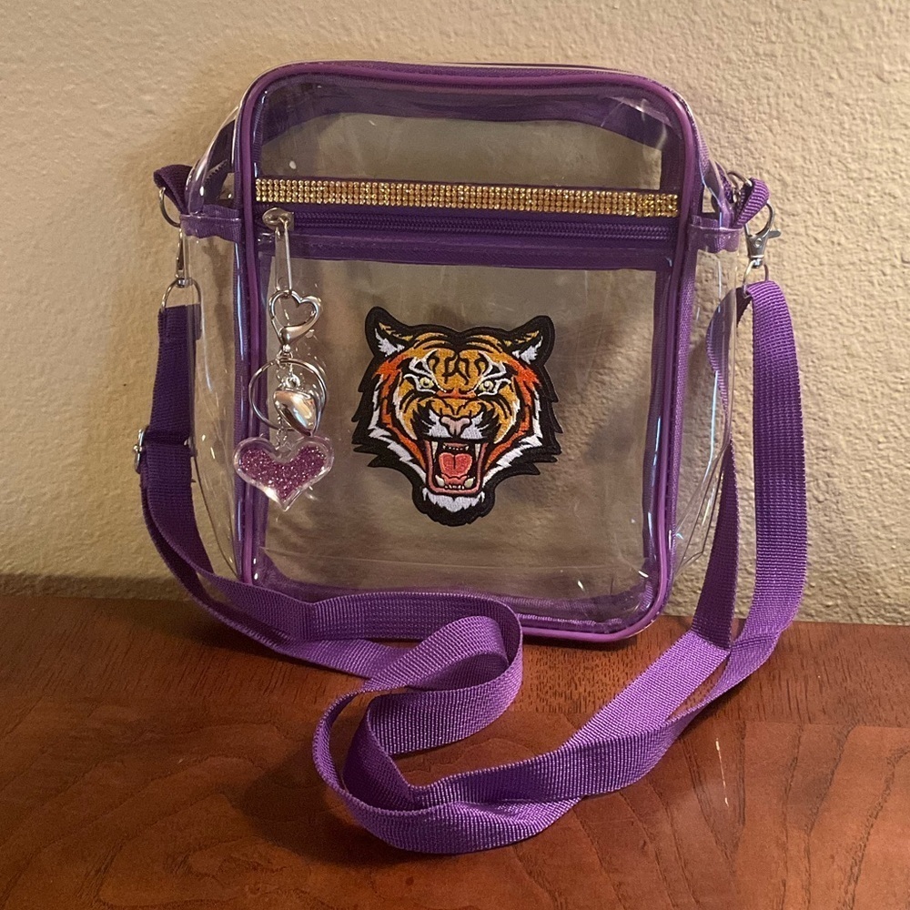 LSU Tigers Clear Crossbody Bag